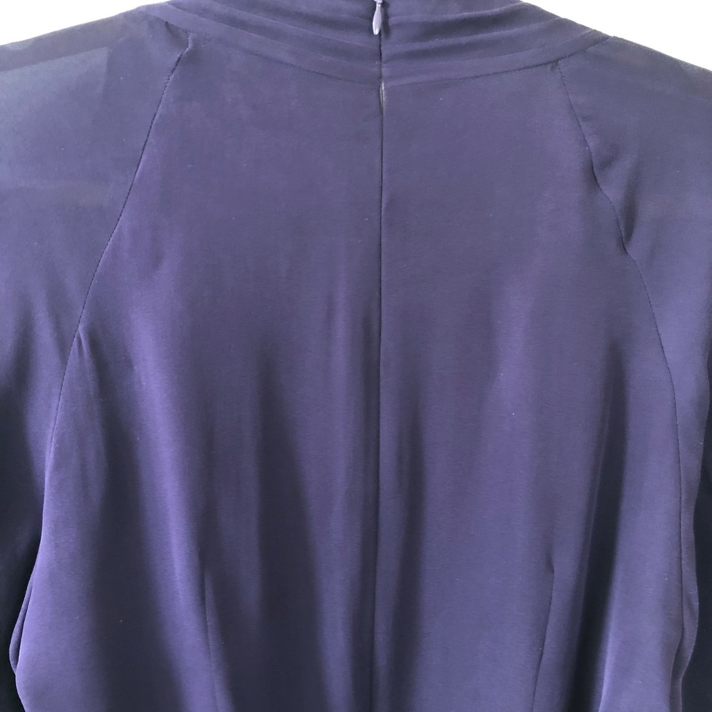 Badgley Mischka Silk Dress Size 8 Plum Color - Picture 8 of 13